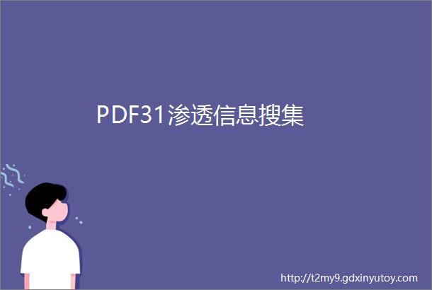 PDF31渗透信息搜集